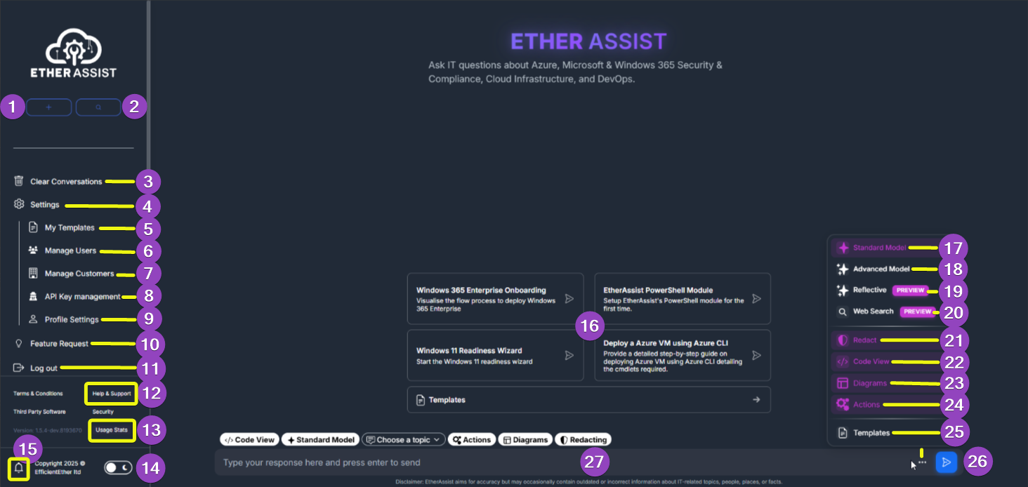EtherAssist interface overview