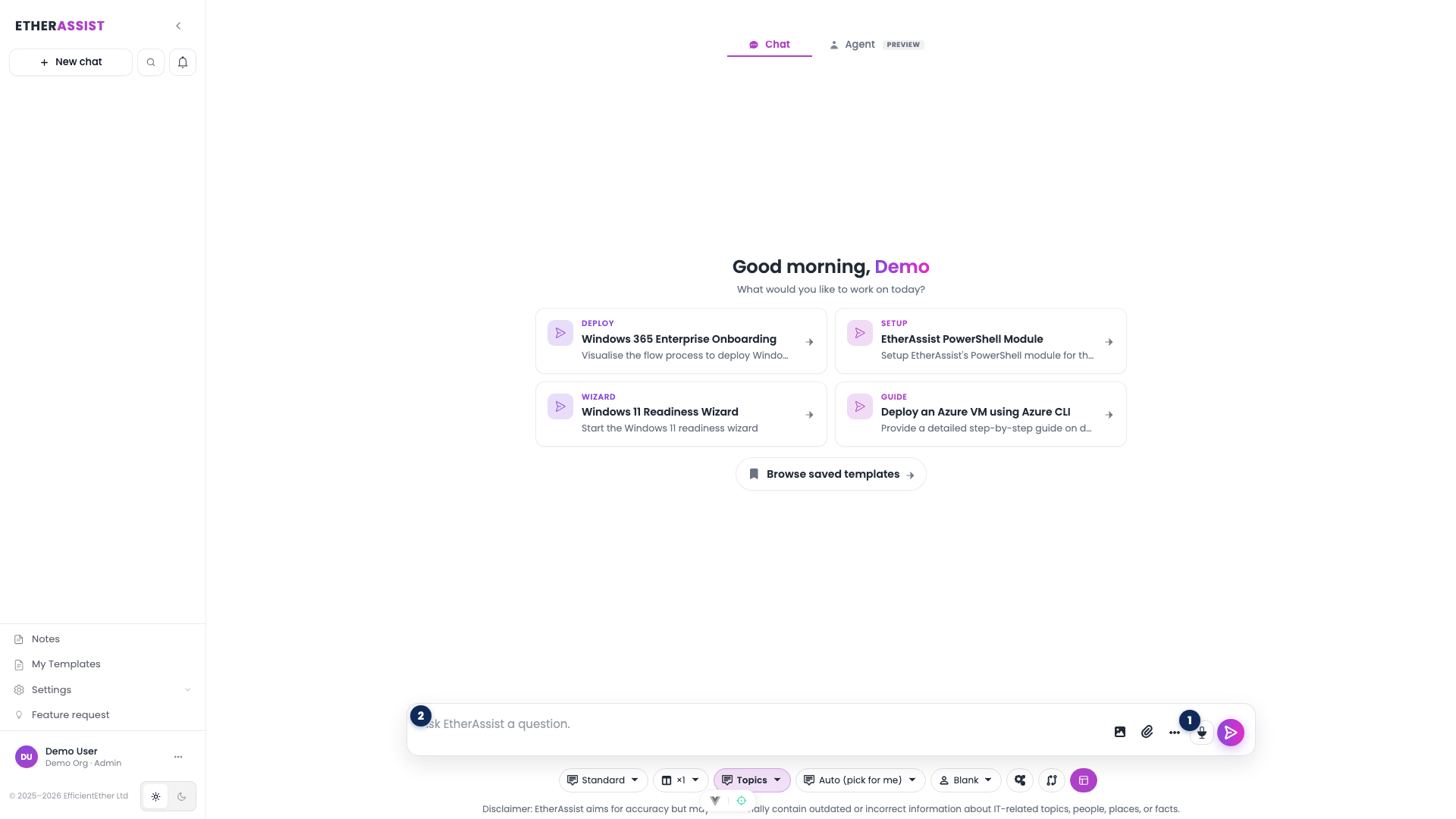 Annotated chat composer showing the microphone control and composer textarea